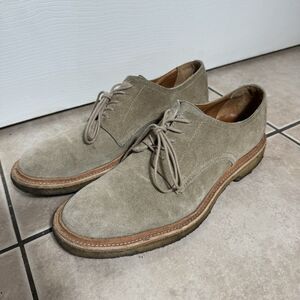 Frye Carter Men's 8.5 D Suede Tan Leather Lace Up Casual Dress Oxford Shoes